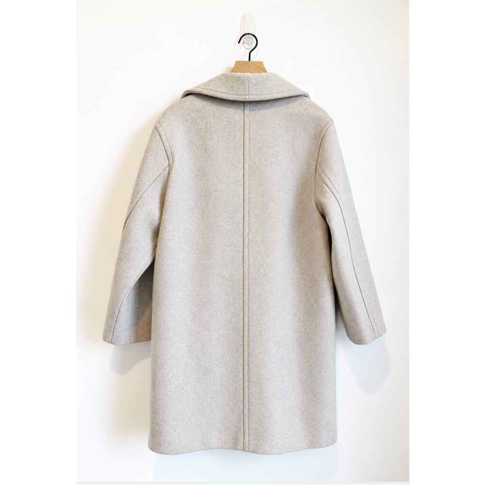 MNG Mango Women's Conguito Wide Lapel Button Front Midi Coat Beige XL - Picture 4 of 7